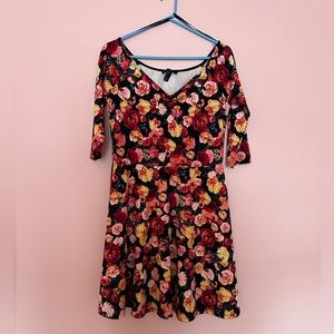 3/4th Sleeve Floral Dress
